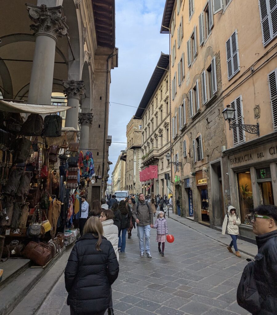 What are your Travel Stories?

This photo depicts people walkin along a paved road in Florence, Italy and links to a post that has a list of 10 Things To Do in Florence.