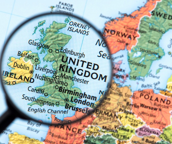 A map of countries that make up the United Kingdom 